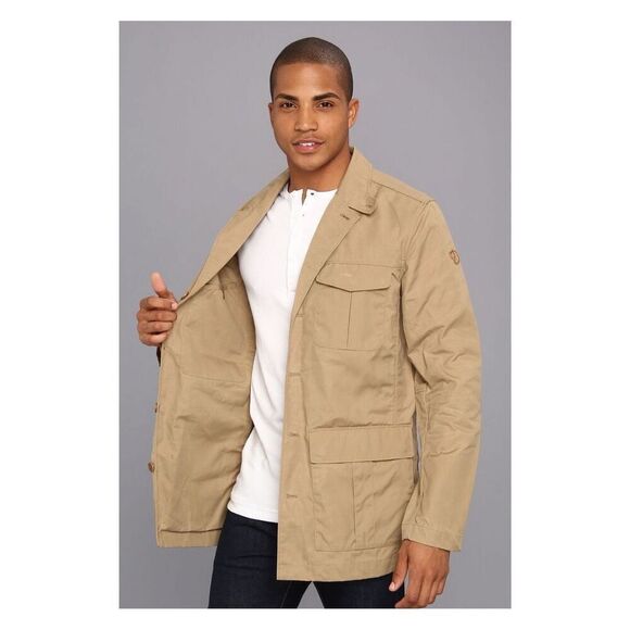 Fjallraven Travel Blazer G-1000 Cotton Utility Field Jacket Pockets  Tan Small - Picture 4 of 16